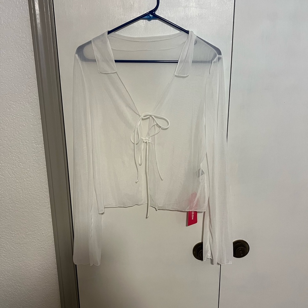 Sheer tie top